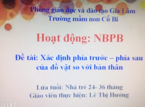 NBPB: Xác định phía trước- phía sau của đồ vật so với bản thân